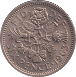 1963 SIXPENCE ( UNC )