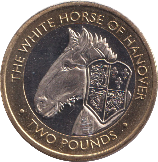2021 TWO POUND WHITE HORSE OF HANOVER BRITISH INDIAN OCEDAN TERRITORY