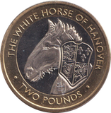 2021 TWO POUND WHITE HORSE OF HANOVER BRITISH INDIAN OCEDAN TERRITORY