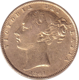 1861 GOLD SOVEREIGN ( VF )