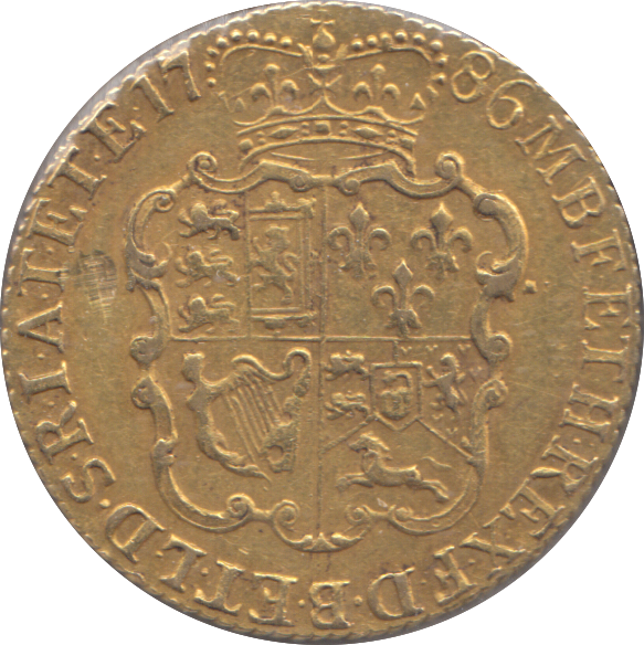 1786 GOLD ONE GUINEA ( EF )