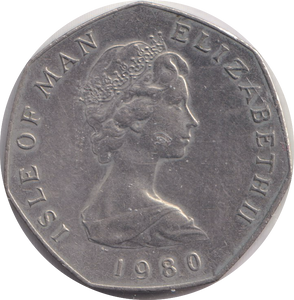 1980 50 PENCE ISLE OF MAN (10,000 MINTAGE ONLY)