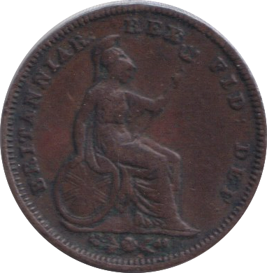 1827 THIRD FARTHING ( VF )