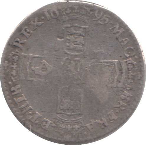 1695 SIXPENCE ( FINE )