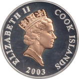 2003 SILVER PROOF ONE DOLLAR COOK ISLANDS