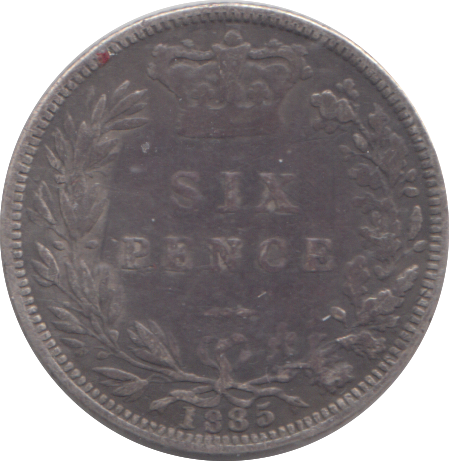 1885 SIXPENCE ( NF )