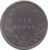 1885 SIXPENCE ( NF )