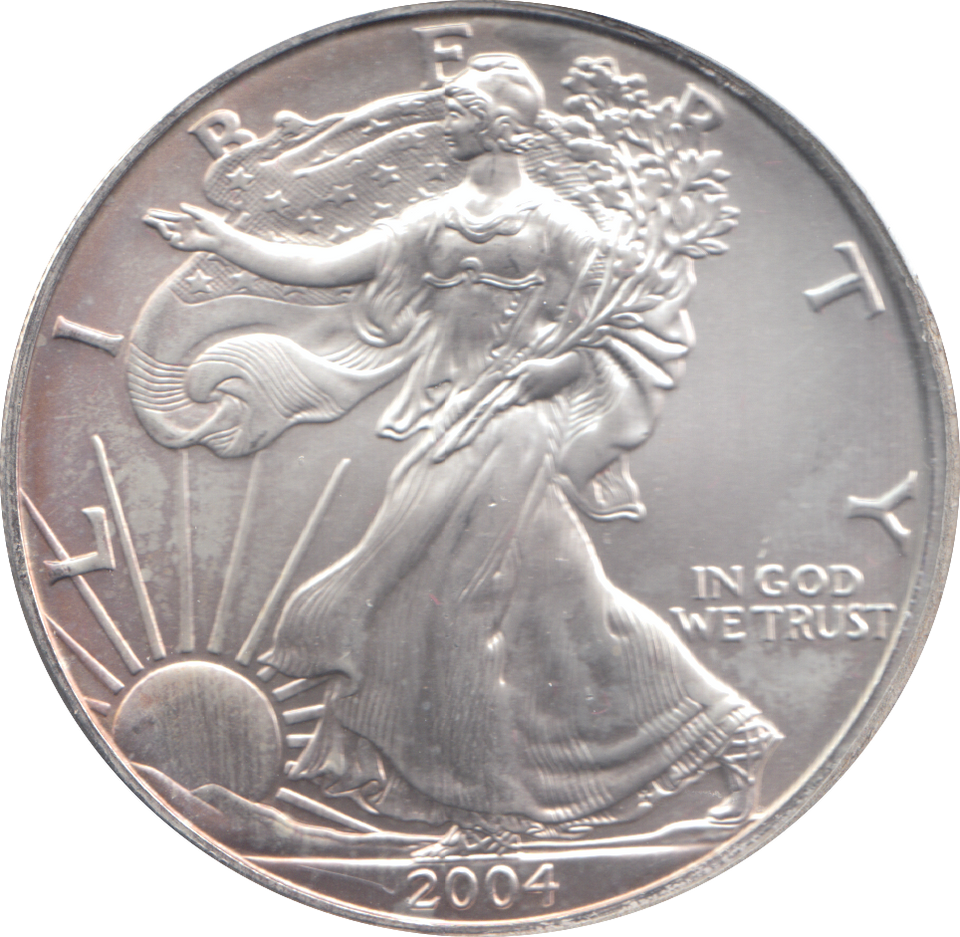 2004 AMERICAN EAGLE SILVER DOLLAR 1 OZ FINE SILVER USA