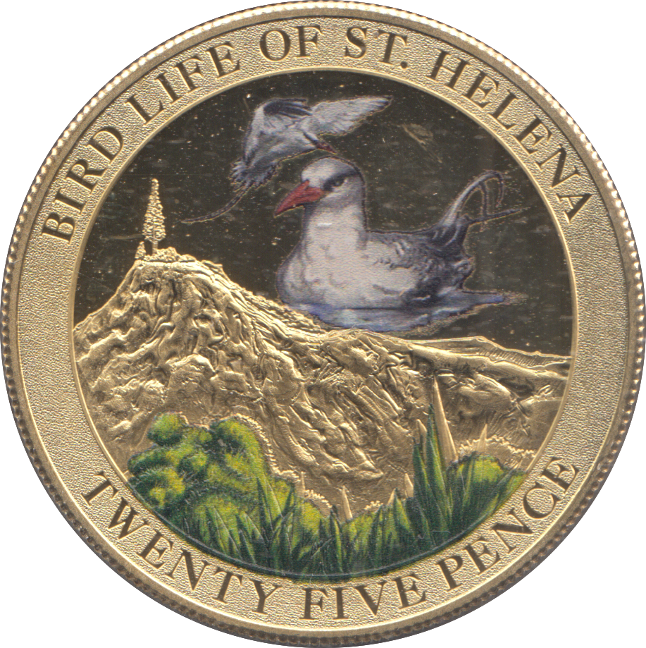 2013 25 PENCE BIRD LIFE OF ST HELENA