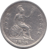 1849 FOUR PENCE ( FINE )