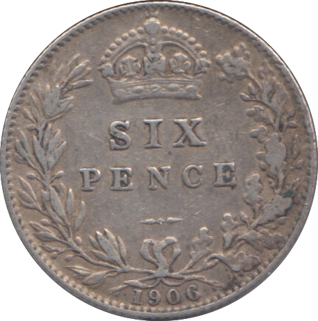 1906 SIX PENCE ( VF )