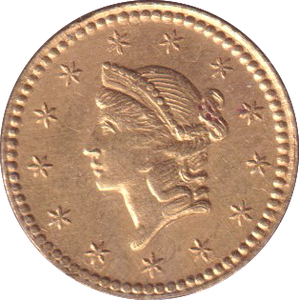 1853 GOLD ONE DOLLAR USA