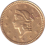 1853 GOLD ONE DOLLAR USA