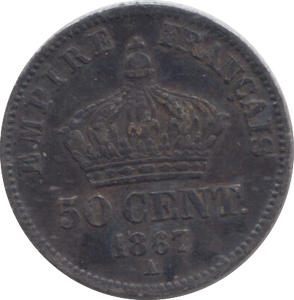 1867 FRANCE 50 CENT