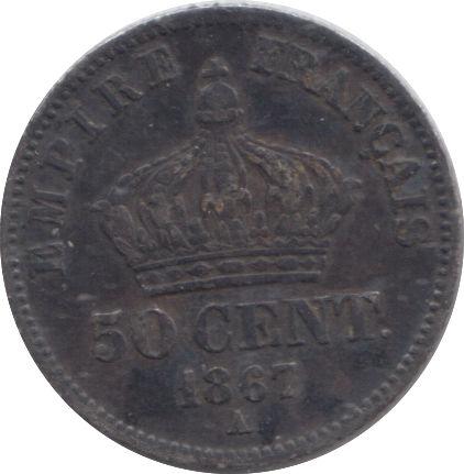 1867 FRANCE 50 CENT