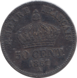1867 FRANCE 50 CENT