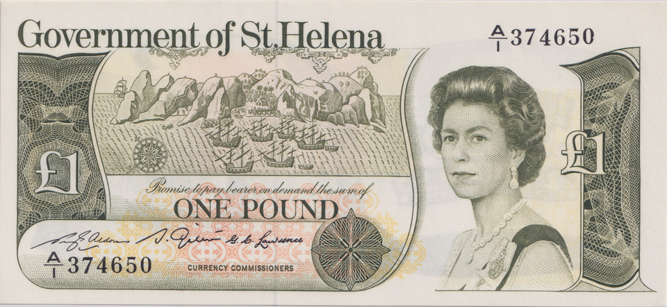 1981 ONE POUND ST HELENA BANKNOTE REF-1812