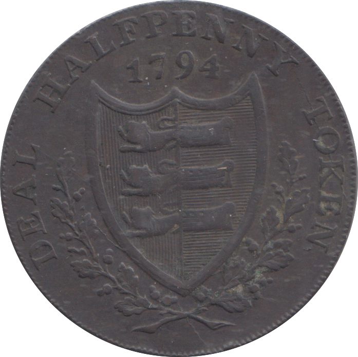 1794 DEAL HALFPENNY TOKEN
