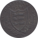 1794 DEAL HALFPENNY TOKEN