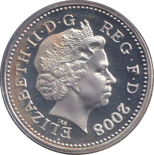 2008 SILVER PROOF GOLD PLATED £1