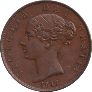 1947 HALF PENNY ( AUNC )