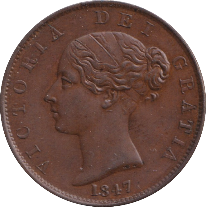 1947 HALF PENNY ( AUNC )