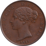 1947 HALF PENNY ( AUNC )