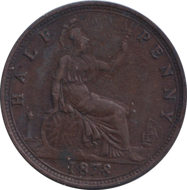 1878 HALF PENNY ( VF )