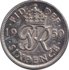 1950 SIXPENCE ( GVF )