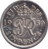 1950 SIXPENCE ( GVF )