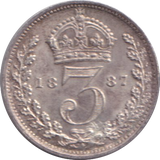 1887 THREEPENCE ( GVF )