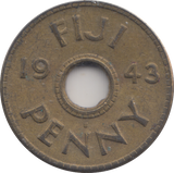 1943 FIJI PENNY