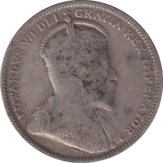 1905 SILVER CANADA 25 CENTS