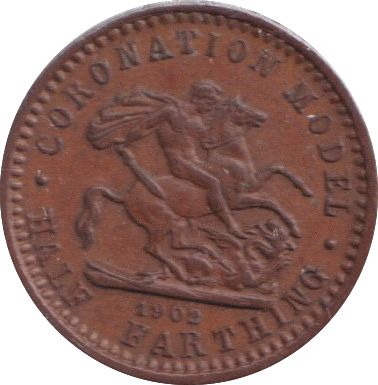 1902 HALF FARTHING TOY MONEY