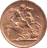1889 GOLD SOVEREIGN ( EF )