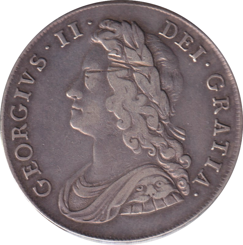 1741 HALFCROWN ( VF )