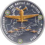 2010 SILVER PROOF MEDALLION BATTLE OF BRITAIN THE SUPERMARINE SPITFIRE