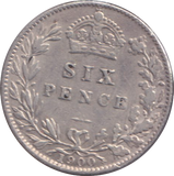 1900 SIXPENCE ( FINE )