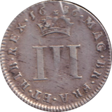 1686 MAUNDY THREEPENCE ( FINE )