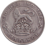 1912 SIXPENCE ( GF )