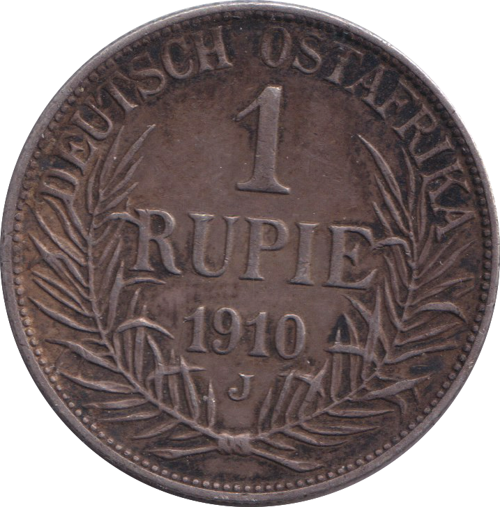 1910 SILVER RUPIE GERMAN EAST AFRICA