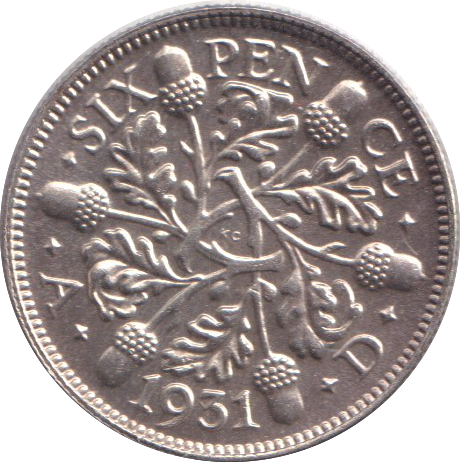 1931 SIXPENCE ( BU )