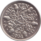 1931 SIXPENCE ( BU )