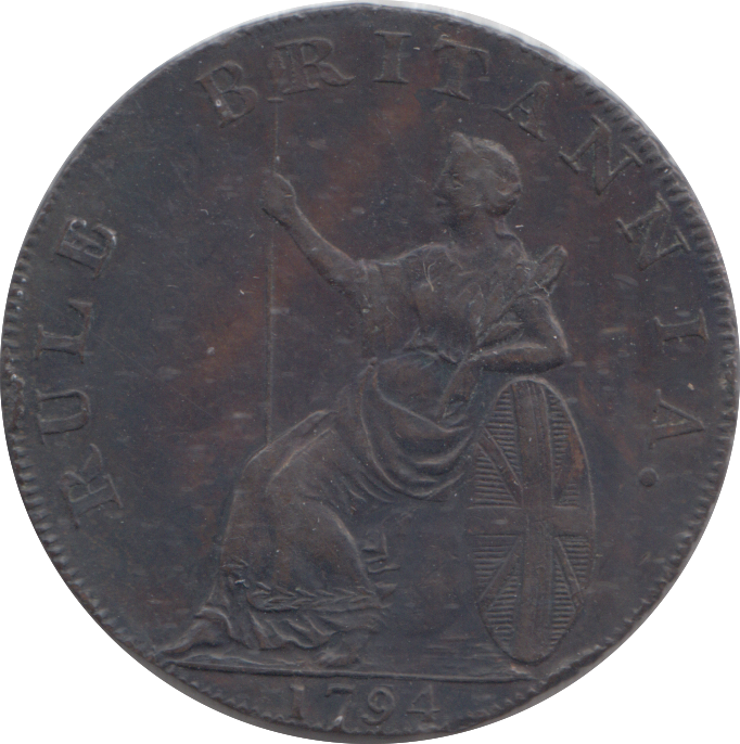 1794 EARL HOWE HALFPENNY TOKEN