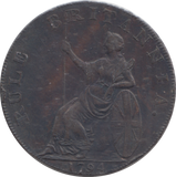 1794 EARL HOWE HALFPENNY TOKEN