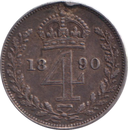1890 MAUNDY FOURPENCE ( GF )