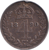 1890 MAUNDY FOURPENCE ( GF )