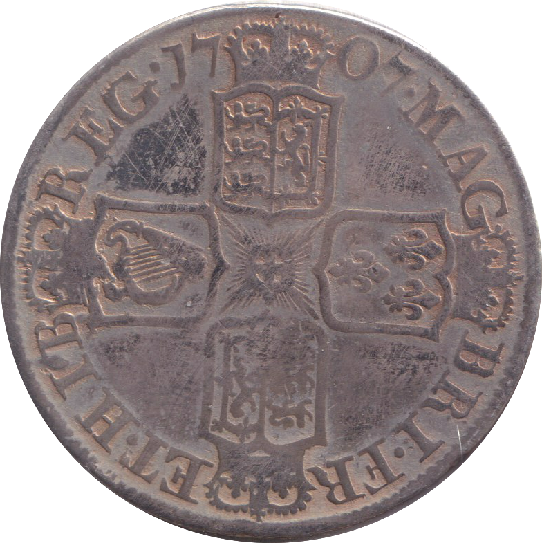 1707 HALFCROWN ( GF )
