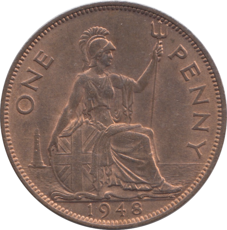 1948 ONE PENNY ( UNC )