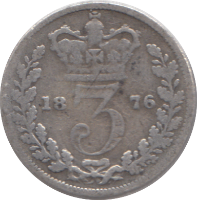 1876 THREEPENCE ( FINE )